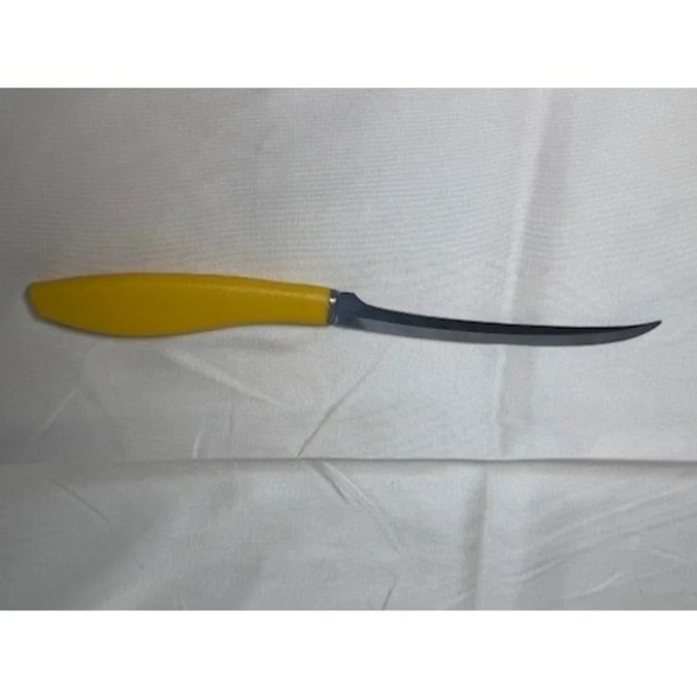 Imperial Vintage Paring Knife Yellow Handle Stainless USA Serrated GUC